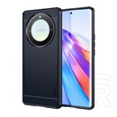 Gigapack Honor Magic5 Lite 5G Mofi  védő (közepesen ütésálló, légpárnás sarok, szálcsiszolt, karbon minta) sötétkék