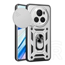 Gigapack Honor Magic6 Pro 5G defender műanyag telefonvédő (ütésállóság, szilikon belső, tartógyűrű, kameravédő) ezüst