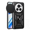 Gigapack Honor Magic6 Pro 5G defender műanyag telefonvédő (ütésállóság, szilikon belső, tartógyűrű, kameravédő) fekete