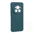Gigapack Honor Magic6 Pro 5G szilikon telefonvédő (matt, mikrofiber plüss karcolásmentesítő belső, prémium) sötétzöld