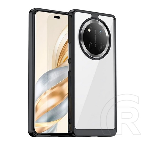 Gigapack Honor Magic7 Lite szilikon telefonvédő (ütésállóság, átlátszó hátlap) fekete