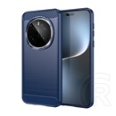 Gigapack Honor Magic7 Pro szilikon telefonvédő (ütésállóság, légpárnás sarok, szálcsiszolt, karbon minta) sötétkék