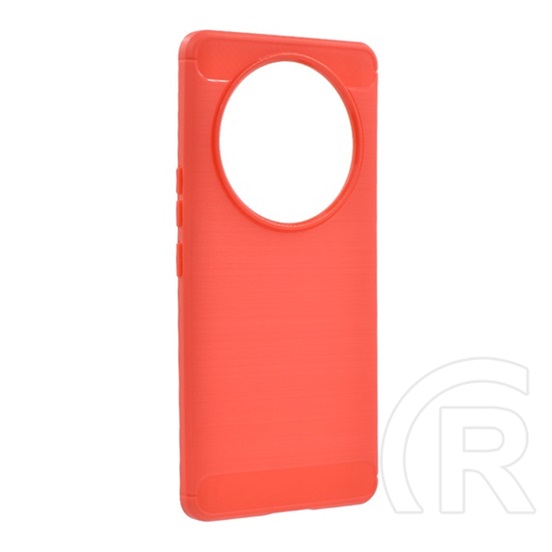 Gigapack Honor Magic 7 Lite szilikon telefonvédő (ütésállóság, légpárnás sarok, szálcsiszolt, karbon minta) piros