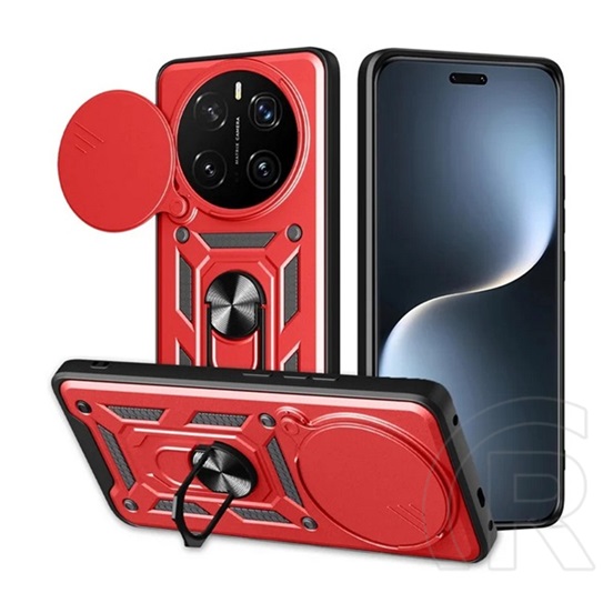 Gigapack Honor Magic 7 Pro defender szilikon telefonvédő (ütésállóság, tartógyűrű, kameravédő) piros
