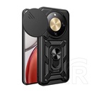 Gigapack Honor Magic 8 Lite defender szilikon telefonvédő (ütésállóság, tartógyűrű, kameravédő) fekete