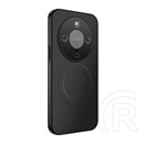 Gigapack Honor Magic 8 Lite szilikon telefonvédő (műanyag hátlap, karbon minta, mágneses) fekete
