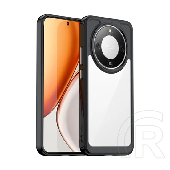 Gigapack Honor Magic 8 Lite szilikon telefonvédő (ütésállóság, átlátszó hátlap) fekete