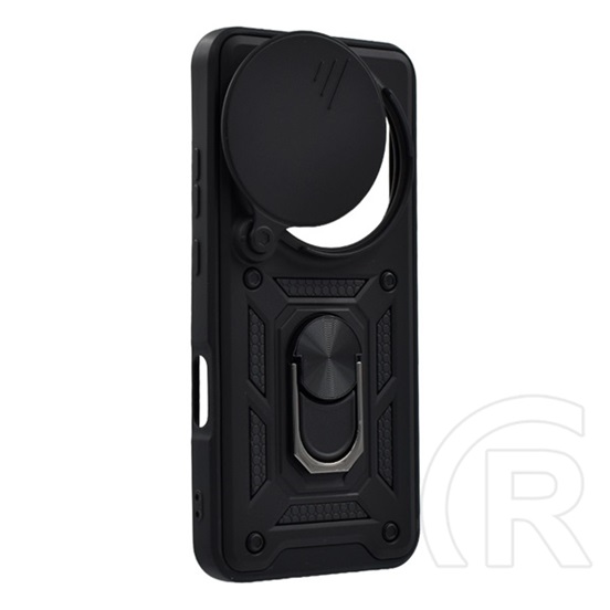 Gigapack Honor Magic 8 Pro defender szilikon telefonvédő (ütésállóság, tartógyűrű, kameravédő) fekete