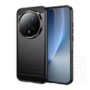 Gigapack Honor Magic 8 Pro szilikon telefonvédő (ütésállóság, légpárnás sarok, szálcsiszolt, karbon minta) fekete