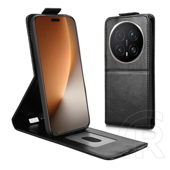 Gigapack Honor Magic 8 Pro tok álló, bőr hatású (flip, lefelé nyíló, asztali tartó, bankkártya tartó, mágnescsat) fekete