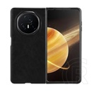 Gigapack Honor Magic V3 műanyag telefonvédő (bőr hatású hátlap) fekete