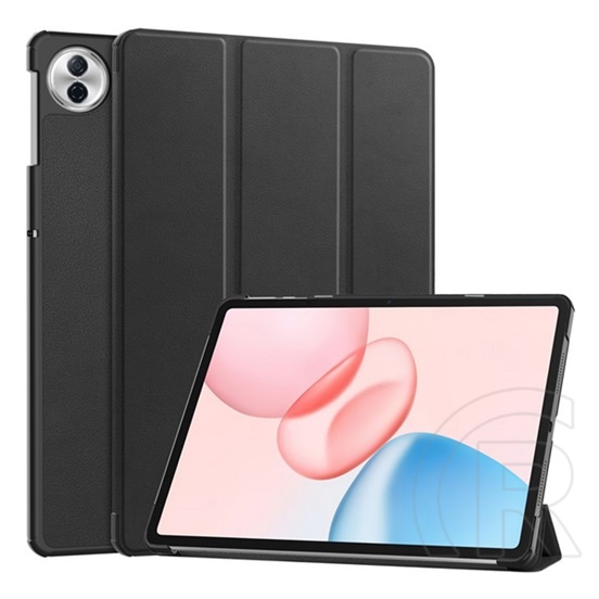 Gigapack Honor Pad 10 WIFI  tok álló, bőr hatású (aktív flip, oldalra nyíló, trifold, asztali tartó) fekete