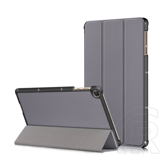 Gigapack Honor Pad X8 tok álló, bőr hatású (flip, oldalra nyíló, trifold asztali tartó funkció) szürke
