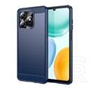 Gigapack Honor X5c Plus szilikon telefonvédő (ütésállóság, légpárnás sarok, szálcsiszolt, karbon minta) sötétkék