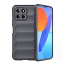 Gigapack Honor X6 (2022) szilikon telefonvédő (közepesen ütésálló, kamera védelem, 3d minta) sötétszürke