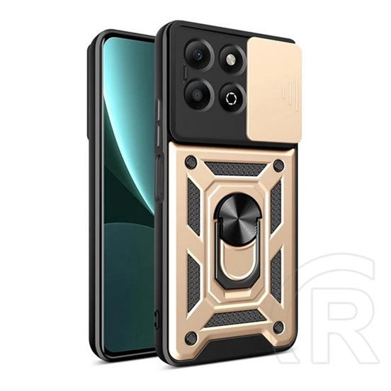 Gigapack Honor X6b defender szilikon telefonvédő (ütésállóság, tartógyűrű, kameravédő) arany