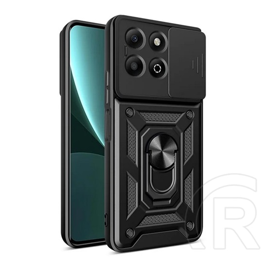 Gigapack Honor X6b defender szilikon telefonvédő (ütésállóság, tartógyűrű, kameravédő) fekete