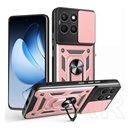 Gigapack Honor X8c defender szilikon telefonvédő (ütésállóság, tartógyűrű, kameravédő) rozéarany