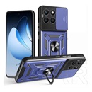 Gigapack Honor X8c defender szilikon telefonvédő (ütésállóság, tartógyűrű, kameravédő) sötétkék