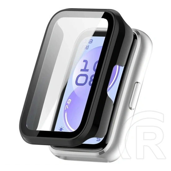 Gigapack Huawei Band 11 műanyag keret (bumper, ütésállóság + kijelzővédő üveg) fekete