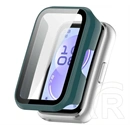 Gigapack Huawei Band 11 műanyag keret (bumper, ütésállóság + kijelzővédő üveg) sötétzöld