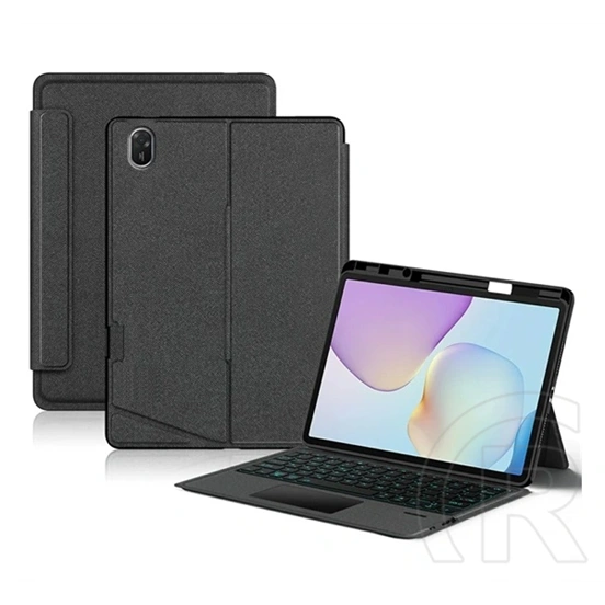 Gigapack Huawei MatePad 11.5 (2026) tok álló, bőr hatás (flip, bluetooth billentyűzet- angol, ceruza tartó) fekete