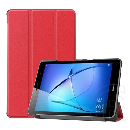 Gigapack Huawei MatePad T8 WIFI tok álló (Flip, oldalra nyíló, TRIFOLD asztali tartó funkció) piros