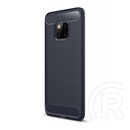 Gigapack Huawei Mate 20 Pro Szilikon telefonvédő (légpárnás sarok, szálcsiszolt, karbon minta, sötétkék)