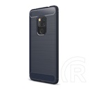 Gigapack Huawei Mate 20 Szilikon telefonvédő (légpárnás sarok, szálcsiszolt, karbon minta, sötétkék)