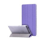 Gigapack Huawei Mediapad T3 7 tok álló (Flip, oldalra nyíló, TRIFOLD asztali tartó funkció, selyem minta) lila