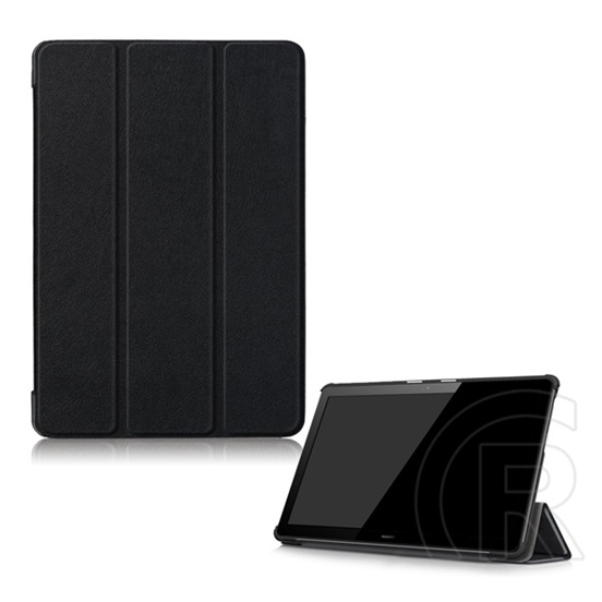 Gigapack Huawei Mediapad T5 10 WIFI tok álló (Flip, oldalra nyíló, TRIFOLD asztali tartó funkció) fekete