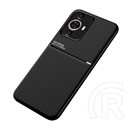Gigapack Huawei Nova 11 Pro védő ( keret, közepesen ütésálló, beépített fémlemez, hátlap, csíkos minta) fekete