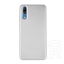 Gigapack Huawei P20 Szilikon telefonvédő (karbon minta, ezüst)
