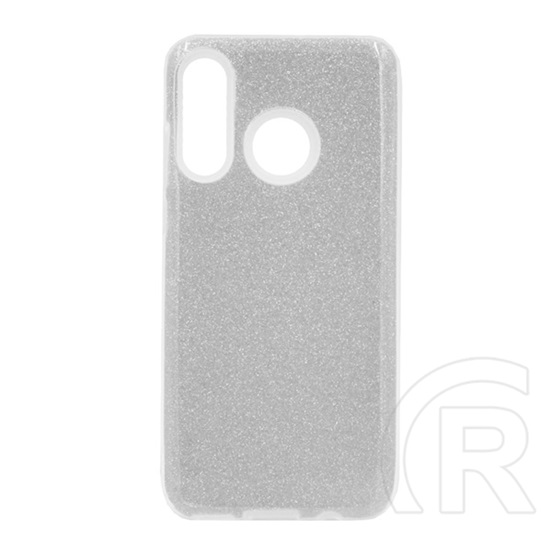 Gigapack Huawei P30 Lite (Nova 4e) szilikon telefonvédő (műanyag belső, csillogó hátlap) ezüst