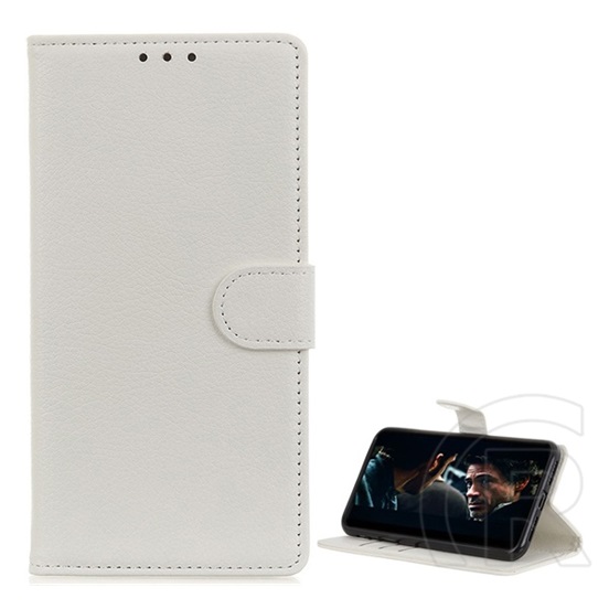 Gigapack Huawei P40 Lite 4G / Nova 6 SE tok álló (Flip, oldalra nyíló, prémium) fehér