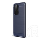 Gigapack Huawei P40 Pro Szilikon telefonvédő (légpárnás sarok, szálcsiszolt, karbon minta, sötétkék)