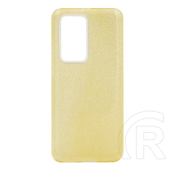 Gigapack Huawei P40 Pro szilikon telefonvédő (műanyag belső, csillogó hátlap) arany