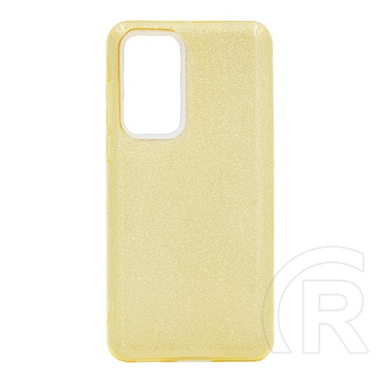 Gigapack Huawei P40 szilikon telefonvédő (műanyag belső, csillogó hátlap) arany