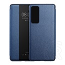Gigapack Huawei P40 tok álló (aktív Flip, oldalra nyíló, textil minta) kék