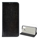 Gigapack Huawei P Smart (2020) tok álló (Flip, szilikon belső, oldalra nyíló, bankkártya tartó, csillogó) fekete