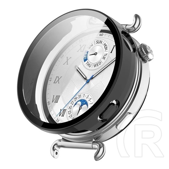 Gigapack Huawei Watch GT 6 41mm műanyag keret (bumper, ütésállóság + kijelzővédő üveg) fekete