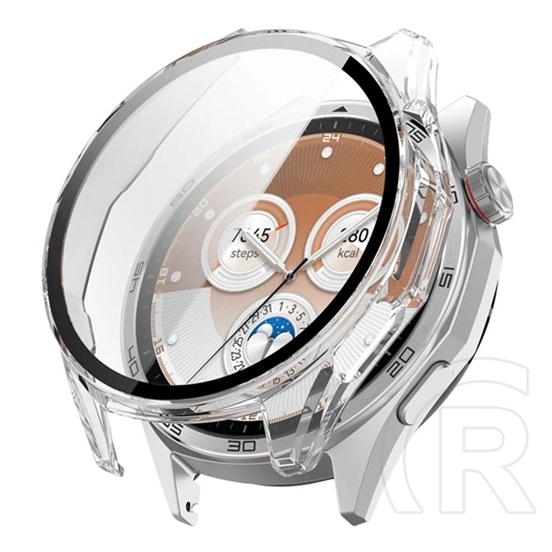 Gigapack Huawei Watch GT 6 46mm műanyag keret (bumper, ütésállóság + kijelzővédő üveg) átlátszó