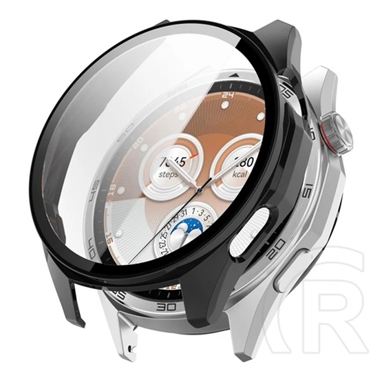 Gigapack Huawei Watch GT 6 46mm műanyag keret (bumper, ütésállóság + kijelzővédő üveg) fekete