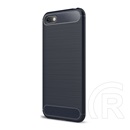 Gigapack Huawei Y5 (2018) Szilikon telefonvédő (légpárnás sarok, szálcsiszolt, karbon minta, sötétkék)