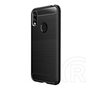 Gigapack Huawei Y6 (2019) Szilikon telefonvédő (légpárnás sarok, szálcsiszolt, karbon minta, fekete)