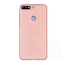 Gigapack Huawei Y7 Prime (2018) Szilikon telefonvédő (karbon minta, rozéarany)