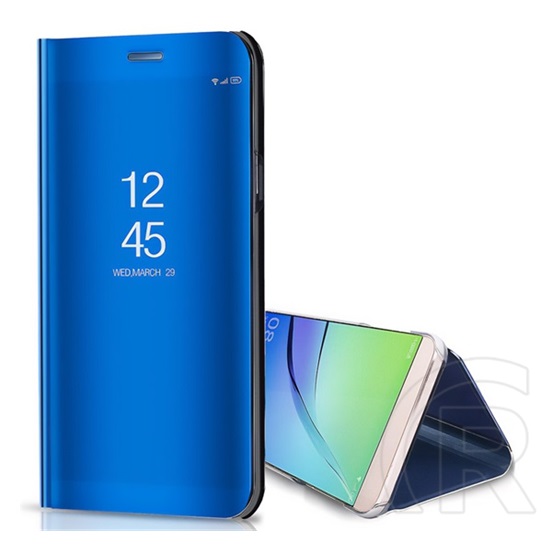 Gigapack Huawei Y8p tok (aktív flip, oldalra nyíló, asztali tartó funkció, tükrös felület, kék)