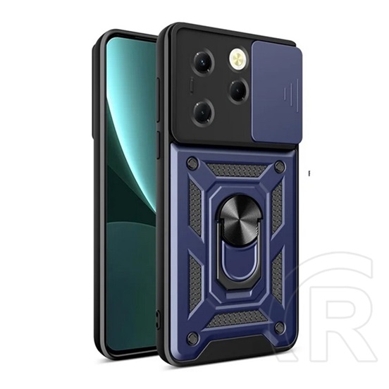 Gigapack Infinix Hot 40 Pro defender műanyag telefonvédő (ütésállóság, szilikon belső, tartógyűrű, kameravédő) sötétkék