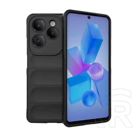 Gigapack Infinix Hot 40 Pro szilikon telefonvédő (ütésállóság, kameravédő, 3d) fekete