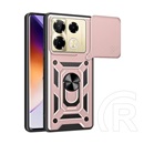 Gigapack Infinix Note 40 Pro 4G (X6850) műanyag telefonvédő (ütésálló, szilikon belső, tartógyűrű, kameravédő) rozéarany